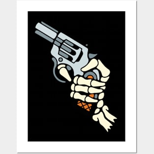 Skull and gun Posters and Art